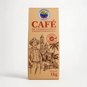 Café de Colombie. Un arôme parfumé, une saveur suave, un corps équilibré. Emballage kraft de 250g ou 1 kg