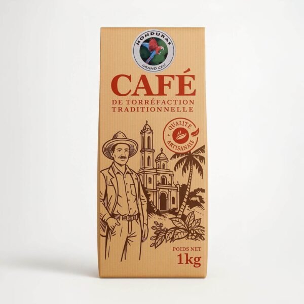 Café du Honduras. Un arôme puissant, une saveur riche, un corps équilibré. Emballage kraft de 250g ou 1 kg