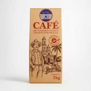Café du Nicaragua 100 % Arabica. Un café rond et doux. Emballage kraft 250g et 1 kg